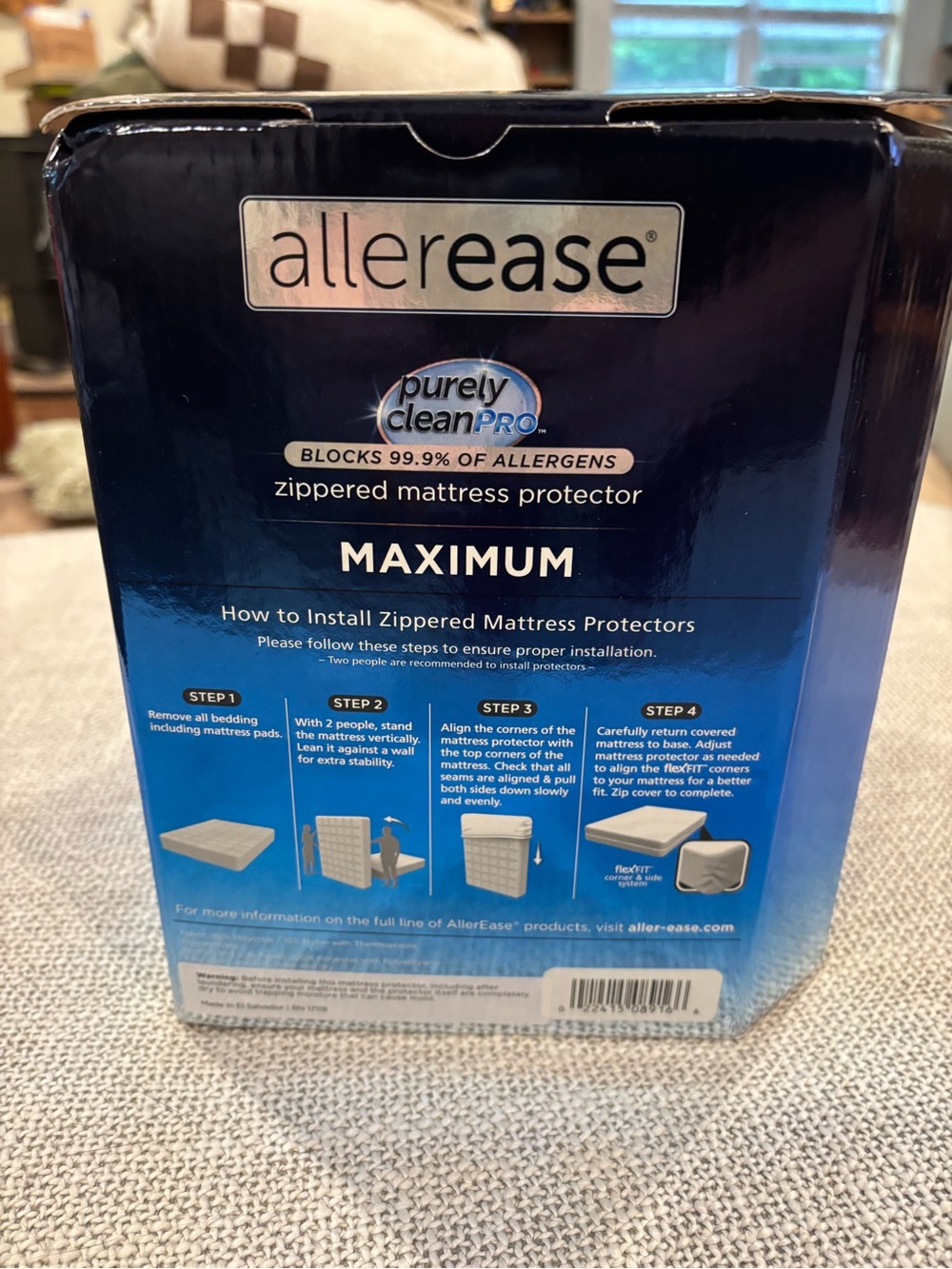 Unopened King Size Allerease Maximum Zippered Mattress Protector - Picture 3 of 7